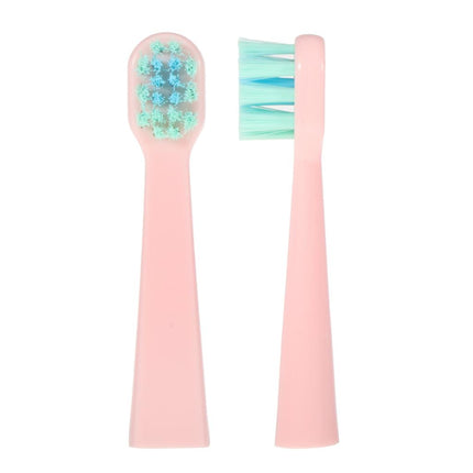 Crofta 2 Pieces Kids Sonic Whitening Electric Toothbrush 2 Heads Soft Bristles Pink