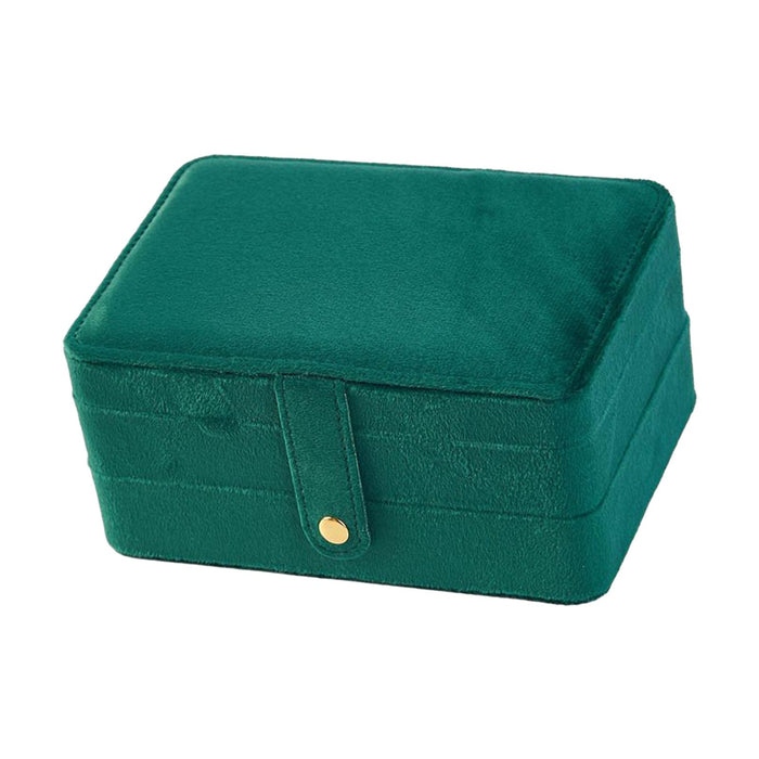 Crofta Jewelry Storage Box Chic Jewelry Organizer Display for Pendant Earrings Stud Green