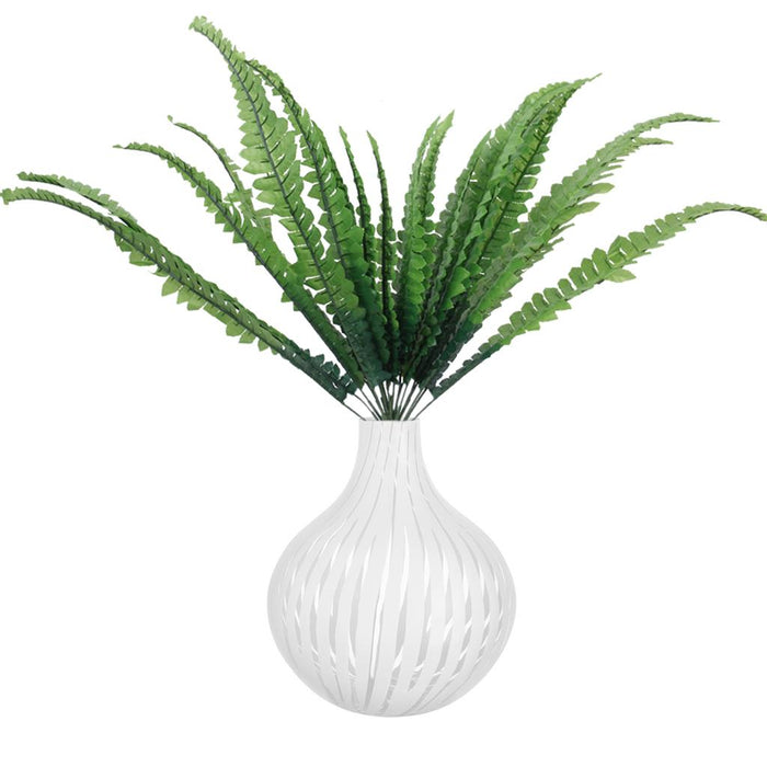 Crofta 1 Bunch Artificial Green Boston Fern Plastic Grass Leaves for Home Decor