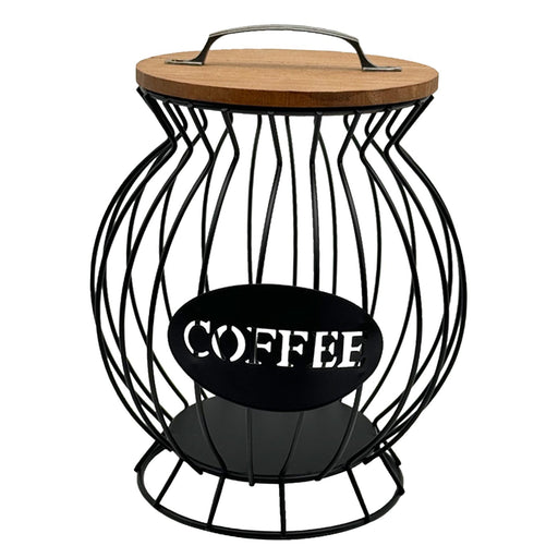 Espresso Pod Holder Wire Espresso Capsule Holder for Cafes Family Countertop Black L