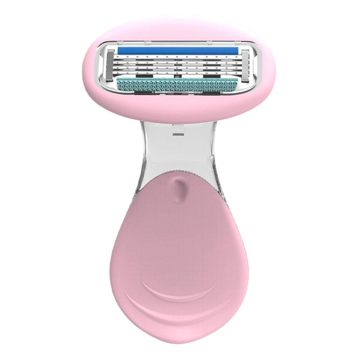 Women Razor Non Slip Handle Shaving Razor Beauty Razor Portable Women Shaver Pink