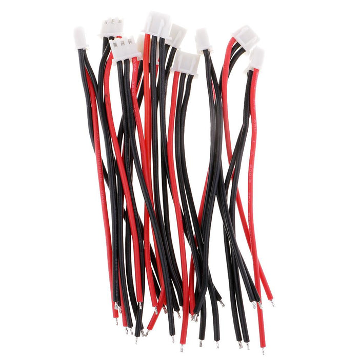 10pcs 10cm Silicone JST-XH Balance Cable 22AWG for Lipo Lithium Battery 2S