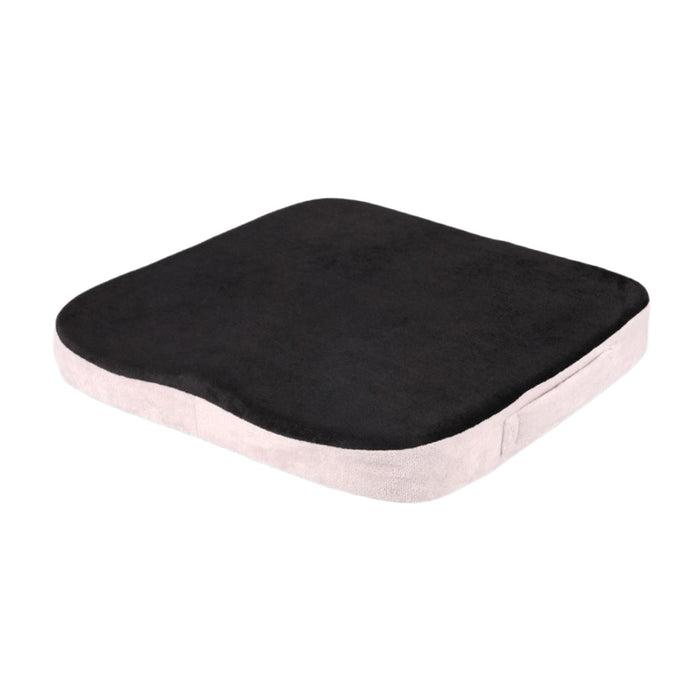 Crofta Memory Foam Seat Cushion Non-Slip for Car Seat Most Chairs Black Grey Velvet