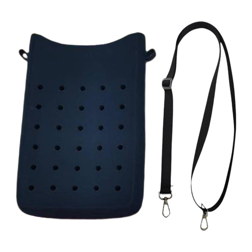 Phone Holder Bag Elegant Soft Holes Shoulder Bag for Outdoor Traveling Sport Black