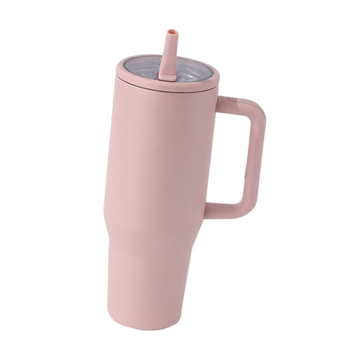 40 oz Tumbler with Handle Coffee Mug for Travel Keeps Hot/Cold Hours Iced Tea Peach pink