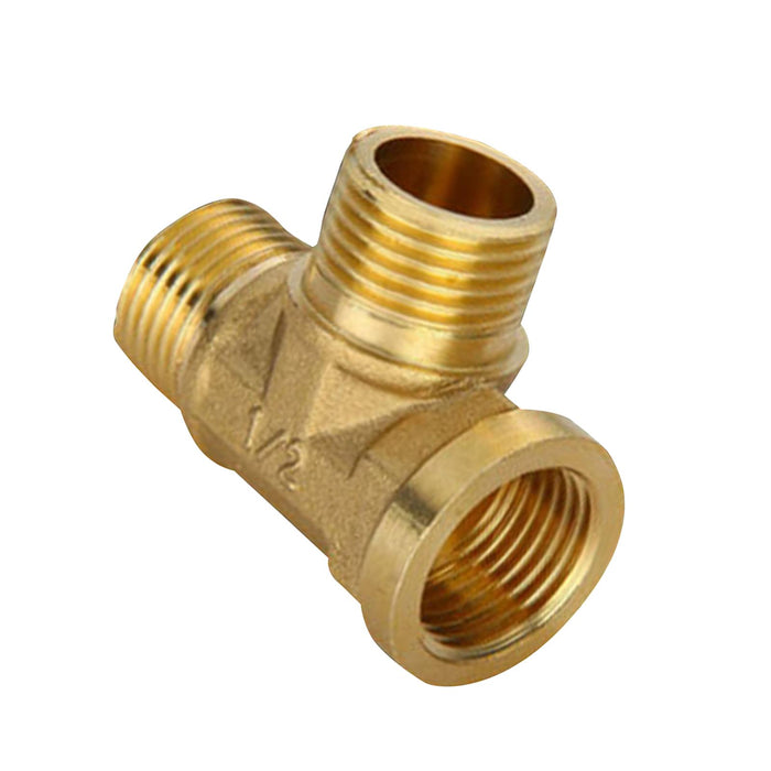 Tee Pipe Fitting Brass Home for Sprinkler Pipe Plumbing Water Pipe Connector Style B