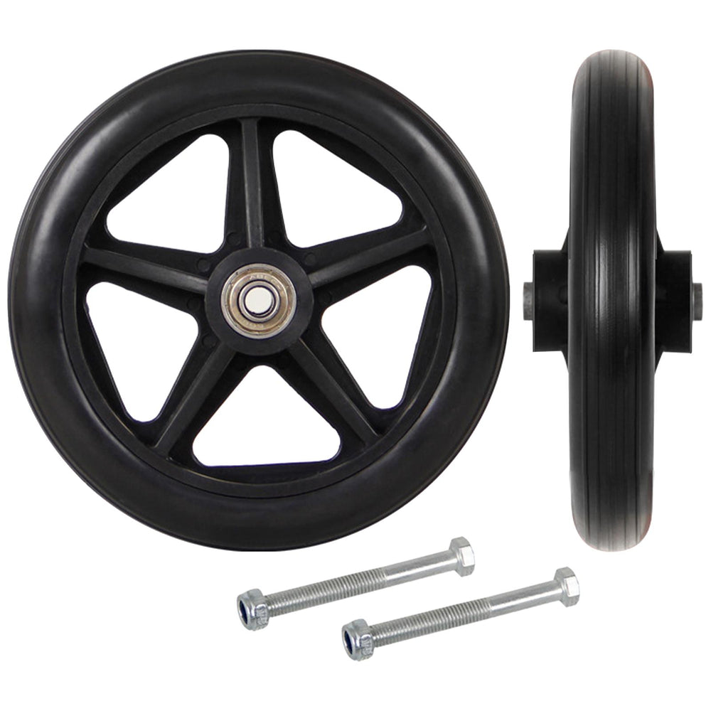 2Pcs 6inches Front Wheel with Screws Smooth Wheels Universal Parts  5cm Black