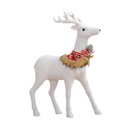 Crofta Xmas Sculpture Gift Christmas Elk Statue for Living Room Indoor Shelf Standing Elk