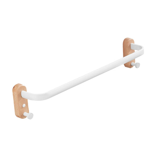 Towel Hanging Rod with Wood Base Towel Holder for Living Room Toilet single layer