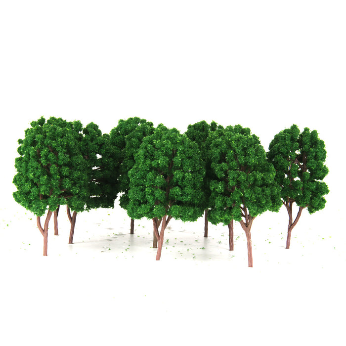 10pcs Street Train Model Trees Scenery 1/100 Scale Green