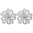 Crofta Women Girls Ladies Shining Crystal Diamante Floral Wedding Prom Bridal Brooch Pin