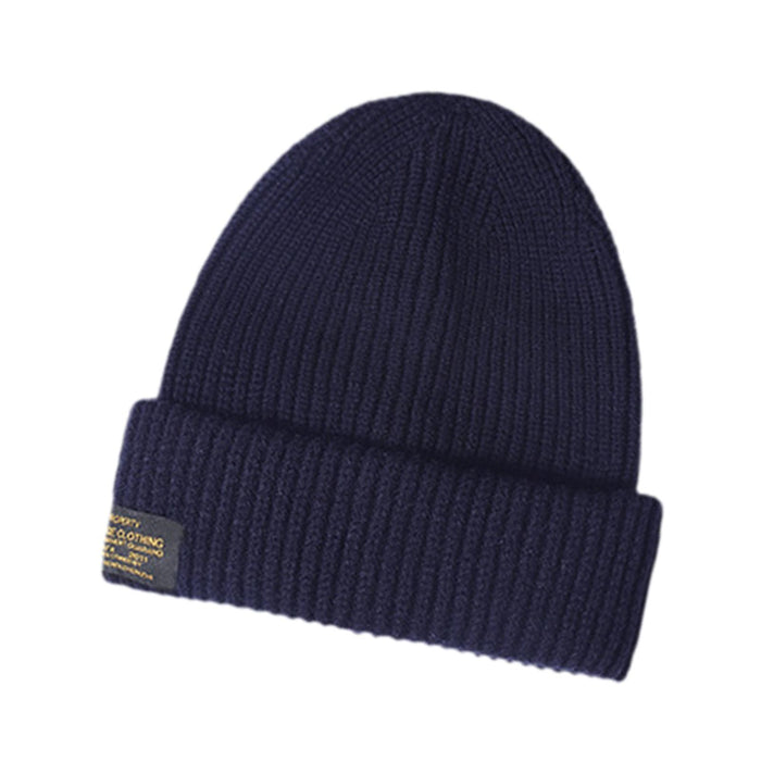 Crofta Winter Beanie Windproof Soft Warm Hat for Snowboarding Outdoor Sports Riding Navy