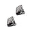 2 Pieces Metal Shoes Pointed Protector Supplies Elegant Women Shoes Tips Cap Black