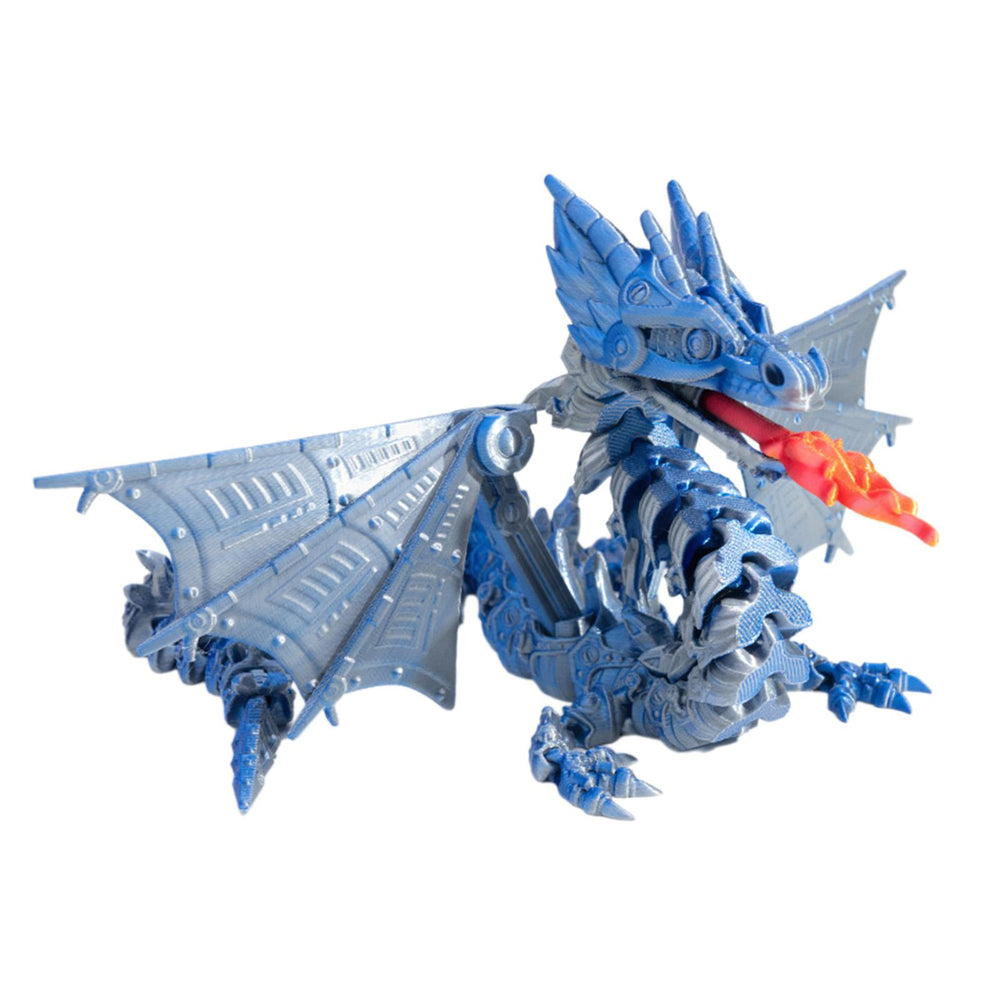 Crofta 3D Printed Dragon for Kids Collectible for Table Desktop Ornament Decoration Blue Mini