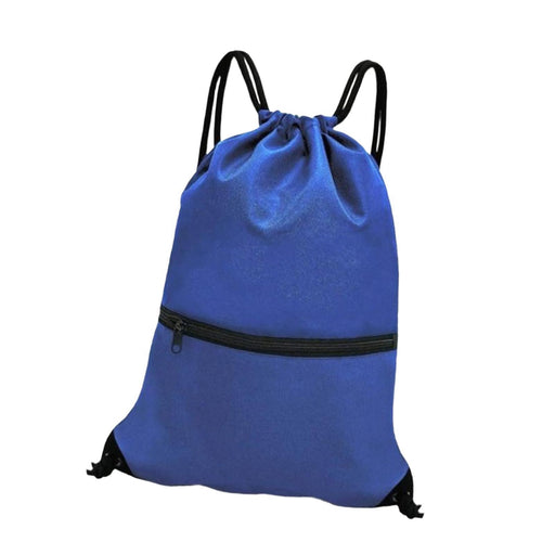 Crofta Drawstring Backpack Stylish Casual Drawstring Bag for Hiking Shopping Street Blue