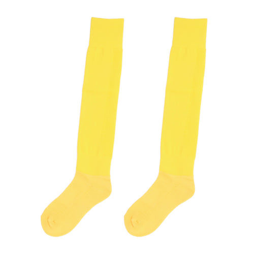 Crofta 1 Pair Thicken Soccer Football Sports Knee High Sports Tube Socks Yellow