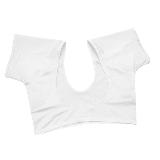 Crofta Women Underarm Armpit Vest Top Sweat Pad Sweat Absorbing Shirt L White