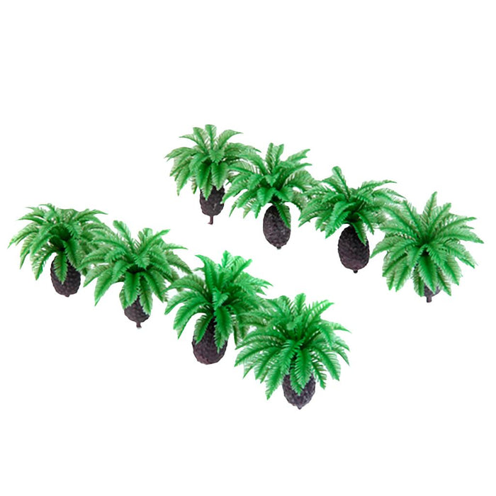 Crofta 10pcs 2.4 inch Model Cycas Trees Layout Train Scale 1/100