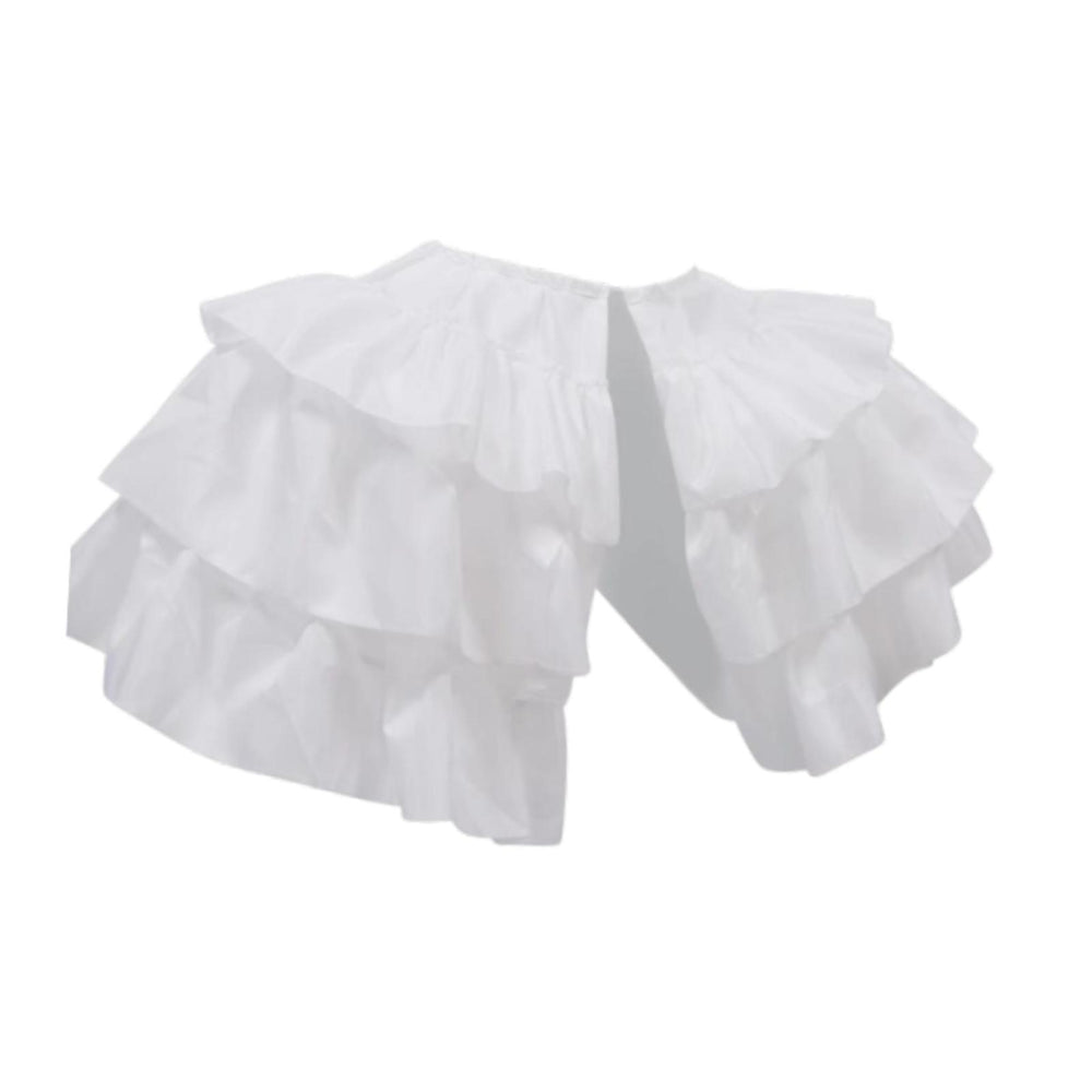 Crofta Women Double Side Crinoline Underskirt Lolita for Costume Prom Dress Cosplay White