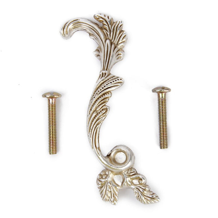 Crofta 1pc 88mm Antique Silver Flower Design Cabinet Right Door Handle Drawer Pull Knob