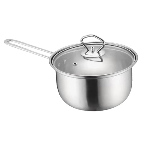 Soup Pot with Lid Ergonomic Handle Saucepan Milk Pan for Restaurant Bar Cafe 18cm Milk Pot