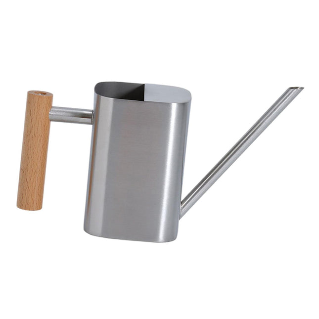 Crofta Watering Can 500ml Stainless Steel with Long Mouth for Outdoor Garden Flower Silver