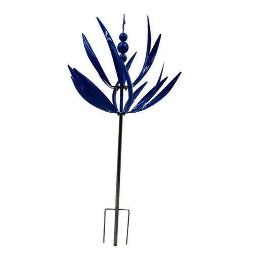 Crofta Wind Spinner Windmill Outdoor Decoration Sturdy Accessory 360 Degrees Swivel Blue