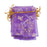 100pcs Golden Butterfly Purple Organza Bag Wedding Gift Bag 9x12cm