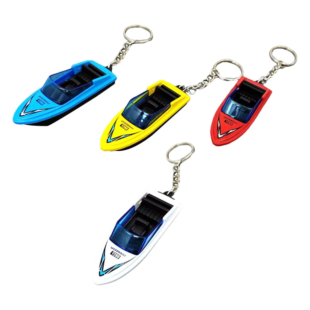 Crofta 4 Pieces Motorboat Model Toys Summer Toy for Adults Boys Girls Birthday Gift With Keychain