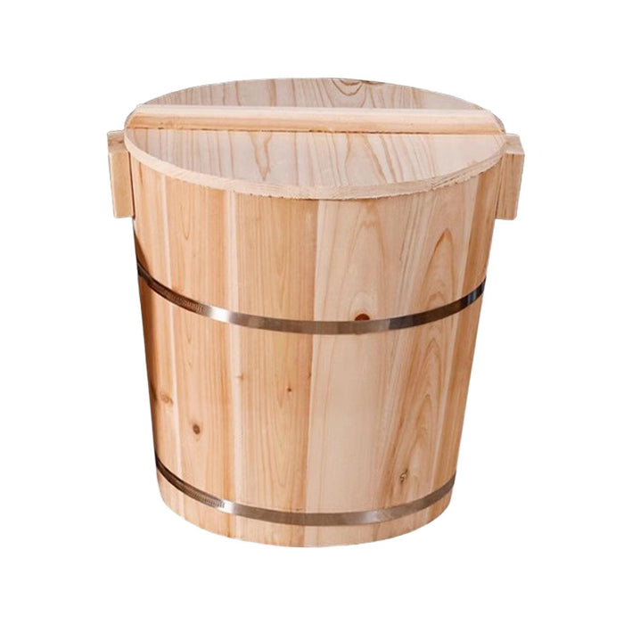 Crofta Wooden Rice Steamer Rice Storage Container for Dumpling Restaurant Household Medium