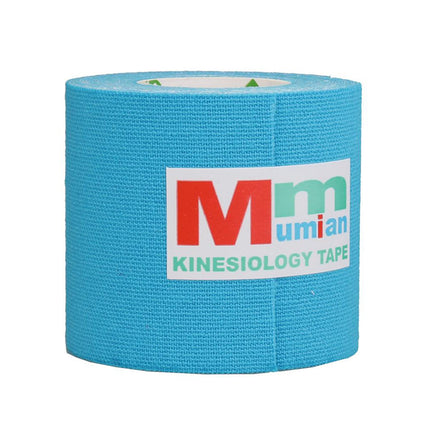 Crofta Waterproof Uncut Muscle Support Sports Kinesiology Tape Strip Roll Blue