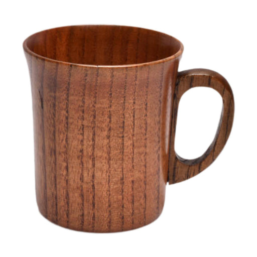 Crofta Wooden Cup Milk Portable Small Cold or Hot Drinks Polished Simple Coffee Mug L