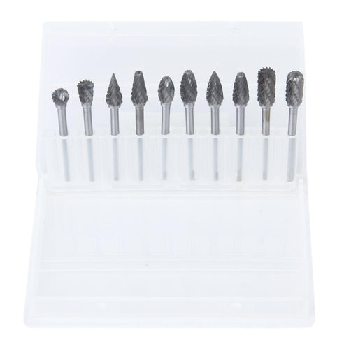 Crofta 10pcs Tungsten Steel YG8 Carbide Rotary Burr 6mm Head Diameter