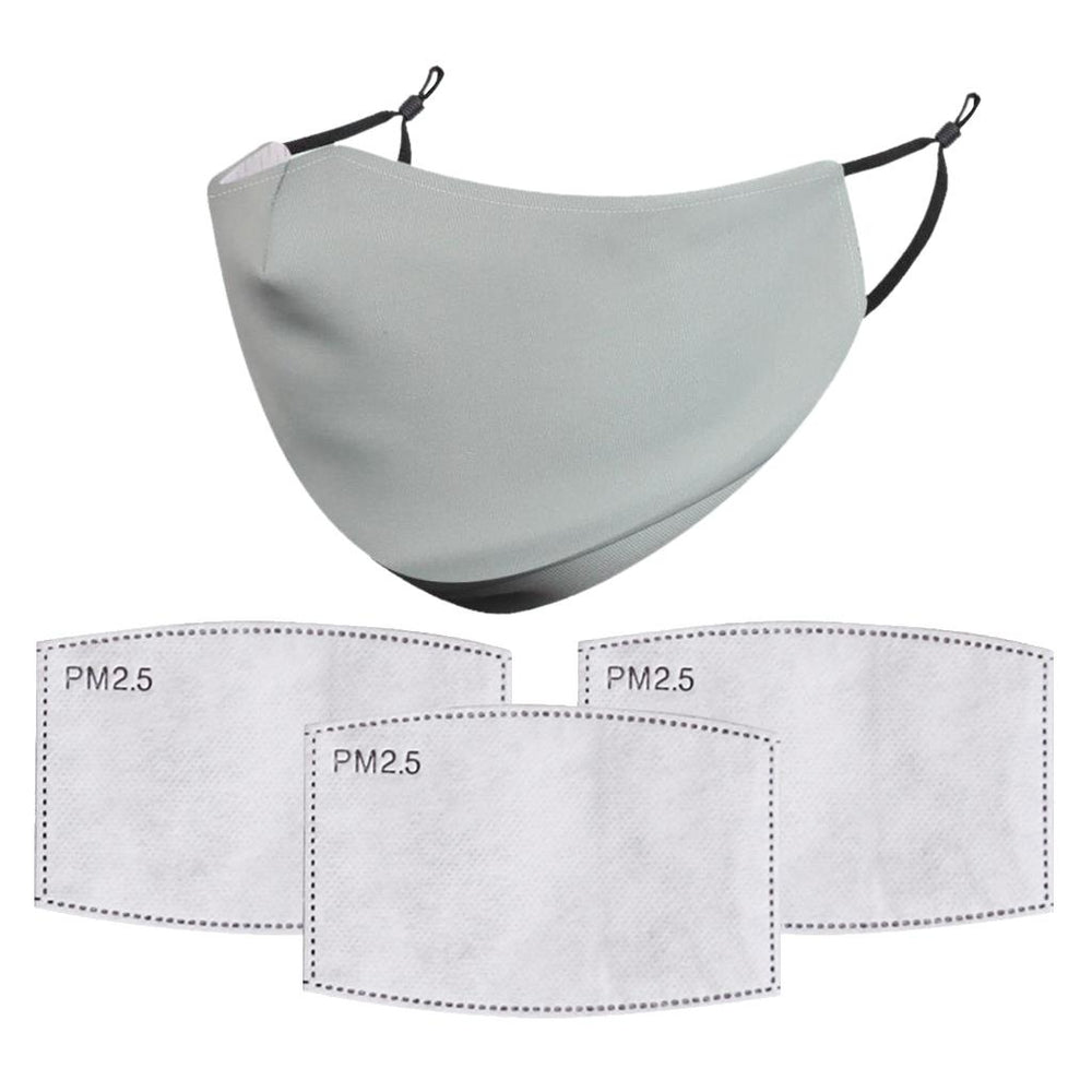 Crofta Unisex Adults Reusable Mask Anti-dust PM 2.5 Haze Filter Cover Gray