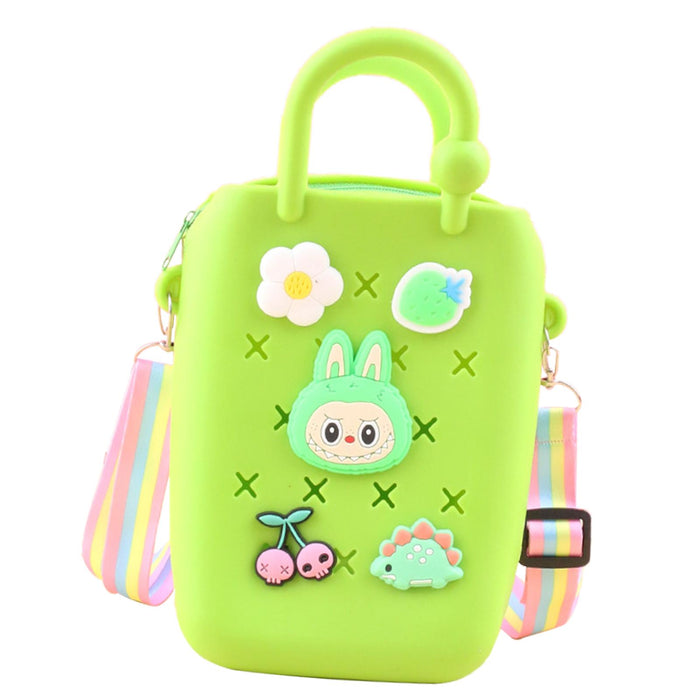 Crofta DIY Beach Hole Bag Tote Bag Trendy Handbag for Women for Party Street Travel green