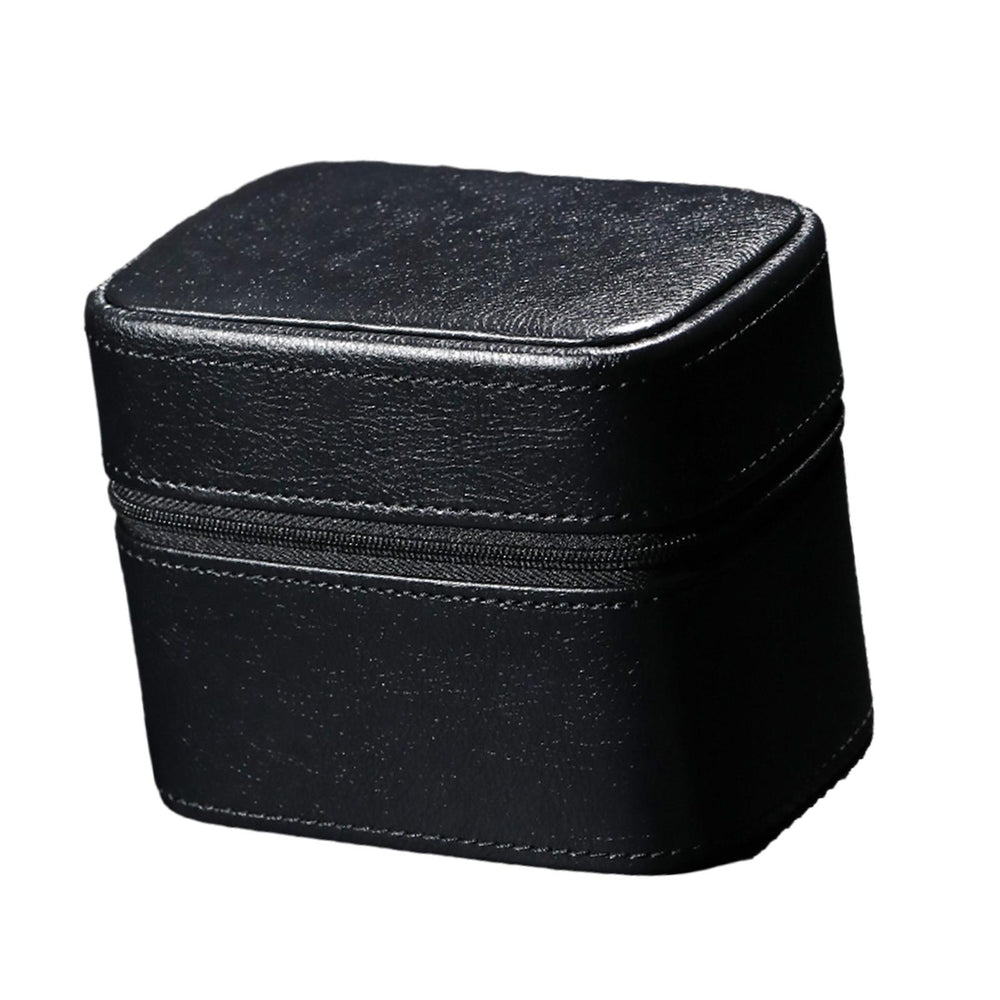 Crofta Watch Jewelry Box Container Watch Storage Travel Case Jewelry Organizer Case Black