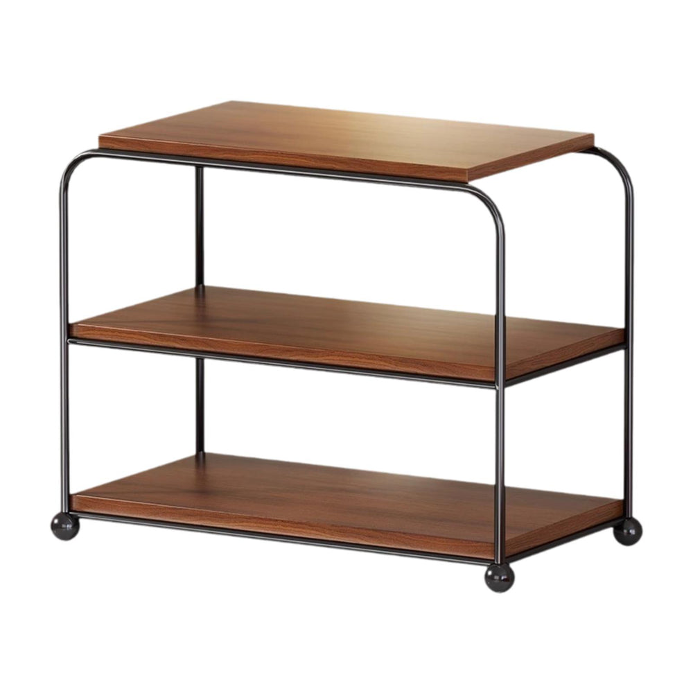 Table Shelf with Caster Bookshelf Desktop Shelf for Office Dresser Apartment