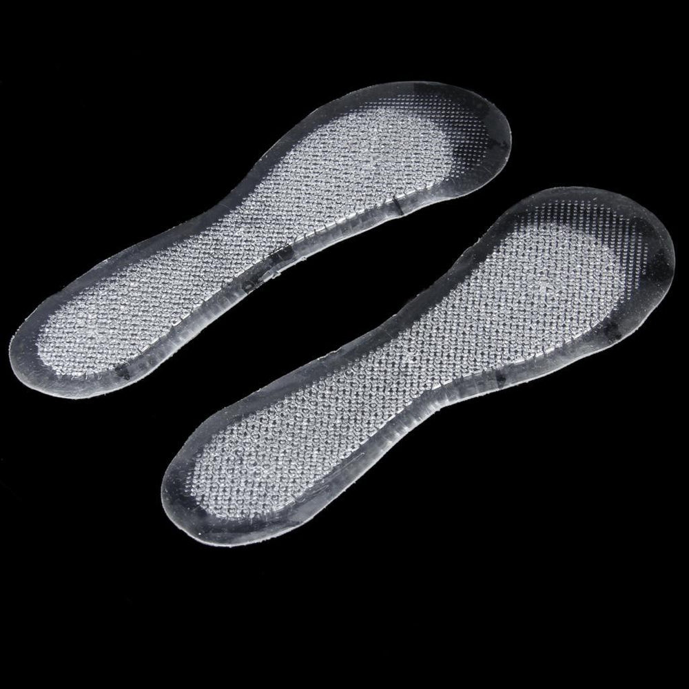 Crofta 1 Pair Transparent 3/4 Length Gel Insoles Cushions for Women Shoes Fatigue Relief