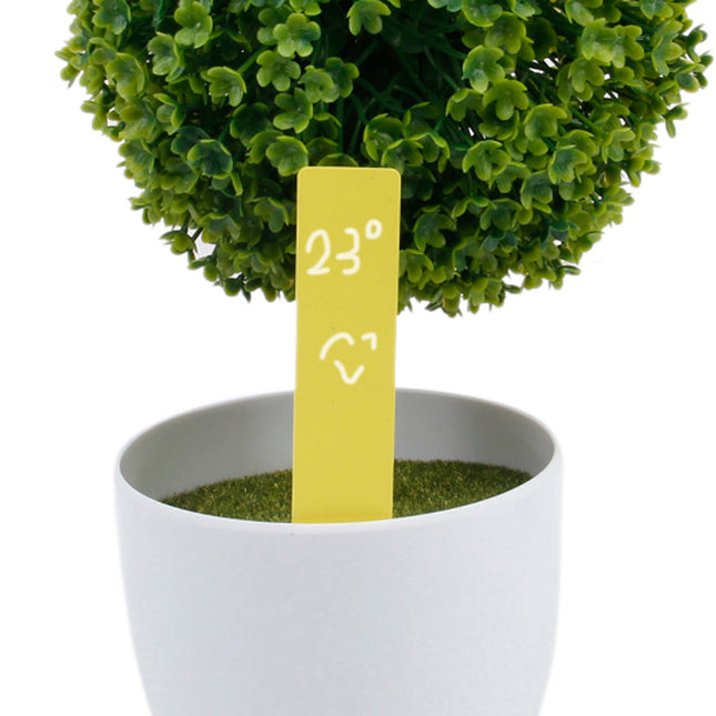 Crofta 100 pcs Long Stick in Plastic Garden Plant Seed Labels Nursery Stake Tags - Yellow