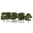 Crofta 10pcs Banyan Trees Model Train Scenery Landscape Scale 1:75 Dark Green