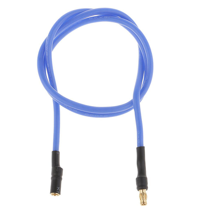 Crofta 16AWG Banana 3.5mm Silicone Extension Cable RC Accessory for ESC Motor Blue