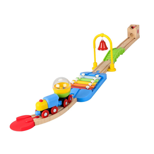 Crofta Wooden Train Set for Toddlers Kids Valentines Day Gifts for Preschool Age 3~6