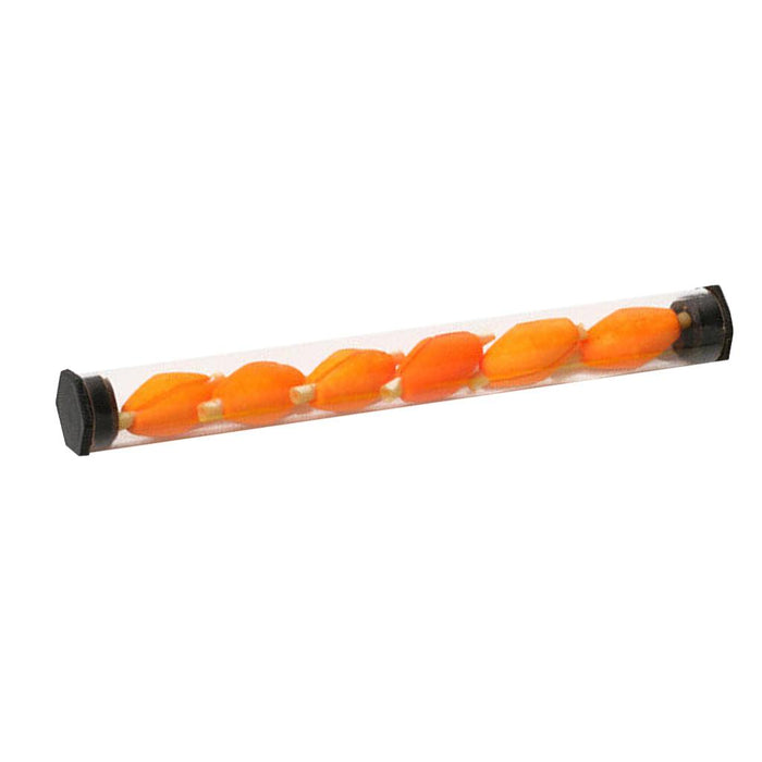 Crofta 6Pcs Tube Float Foam Strike Indicator For Fly Fishing Orange Plastic Tube