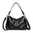 Crofta Womens Leather Shoulder Bag Portable Large Capacity Crossbody Bag for Street Black