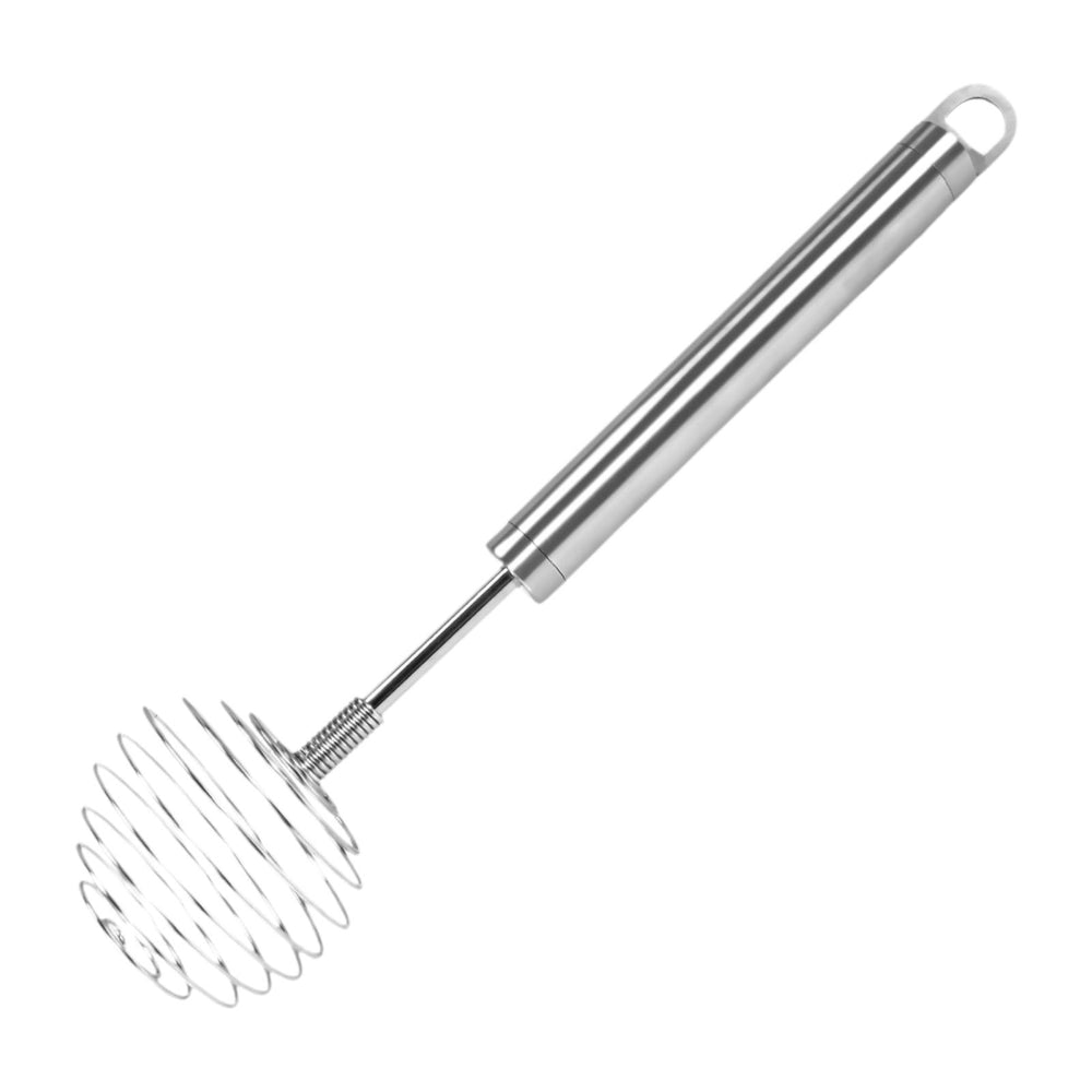 Spring Whisk Portable Stainless Steel Egg Whisk for Mixing Blending Stirring