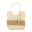 Crofta Female Beach Bag Portable Stylish Women Shoulder Bag for Work Party Vacation beige