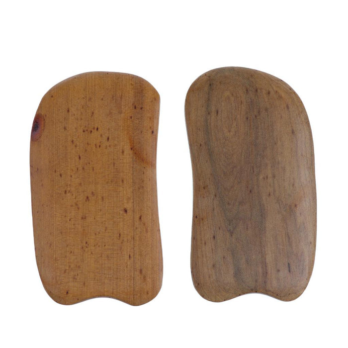 2 Pieces Natural Sandalwood Guasha Acupuncture Point Massage Board Scraping