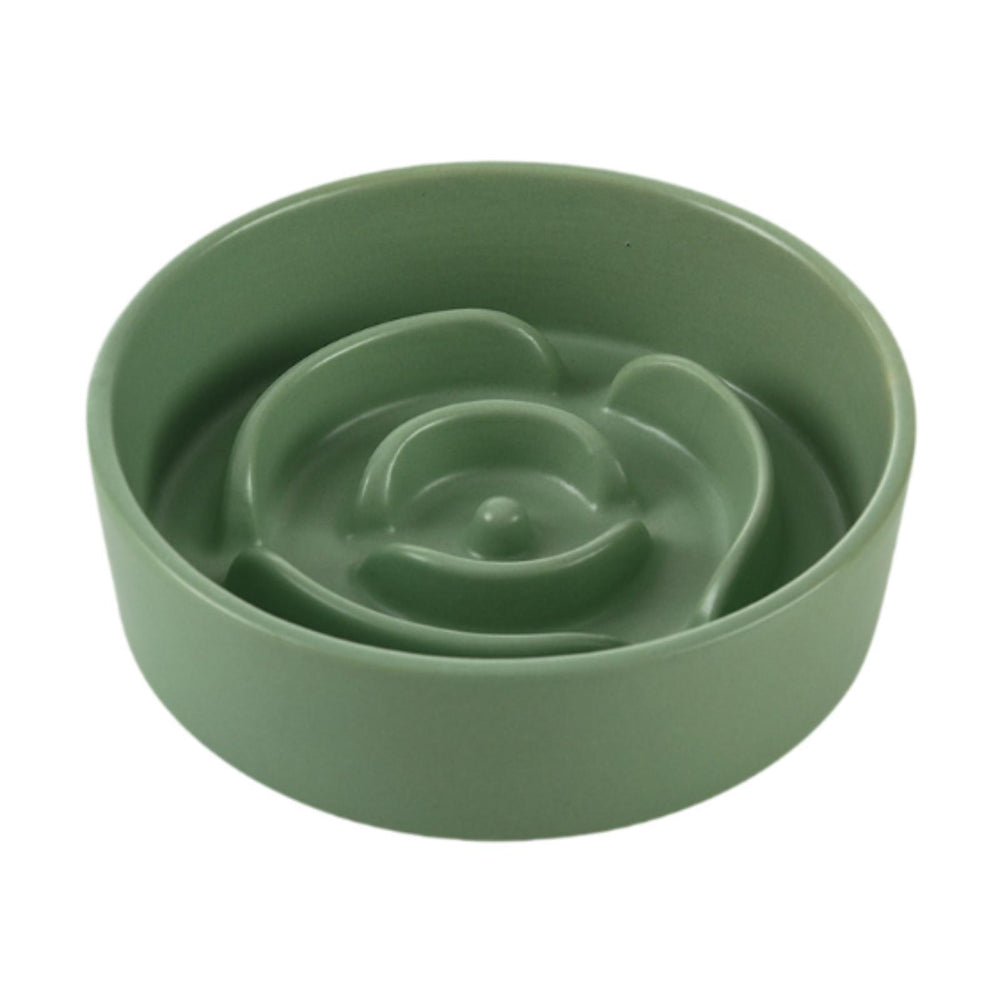 Crofta Slow Feeder Dog Bowl Pet Cat Dog Bowl for Dogs Pets Accessories Kitty green