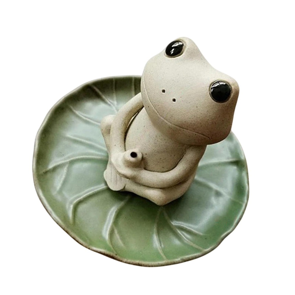 Crofta Frog Incense Burner Desktop Meditation Hotel Office Incense Holder for Stick