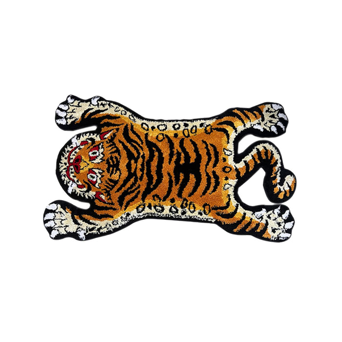 Tiger Rug Cartoon Absorbent Bath Mat for Bedroom Floor Home Decor Yellow